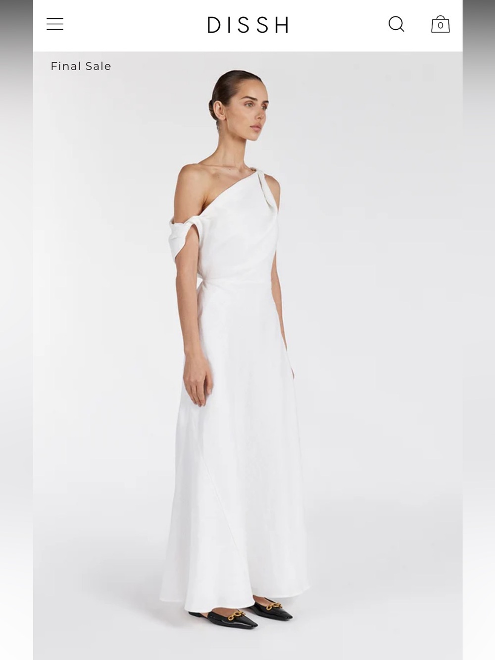 DISSH JOELLE WHITE LINEN MIDI DRESS - Picture 10 of 15